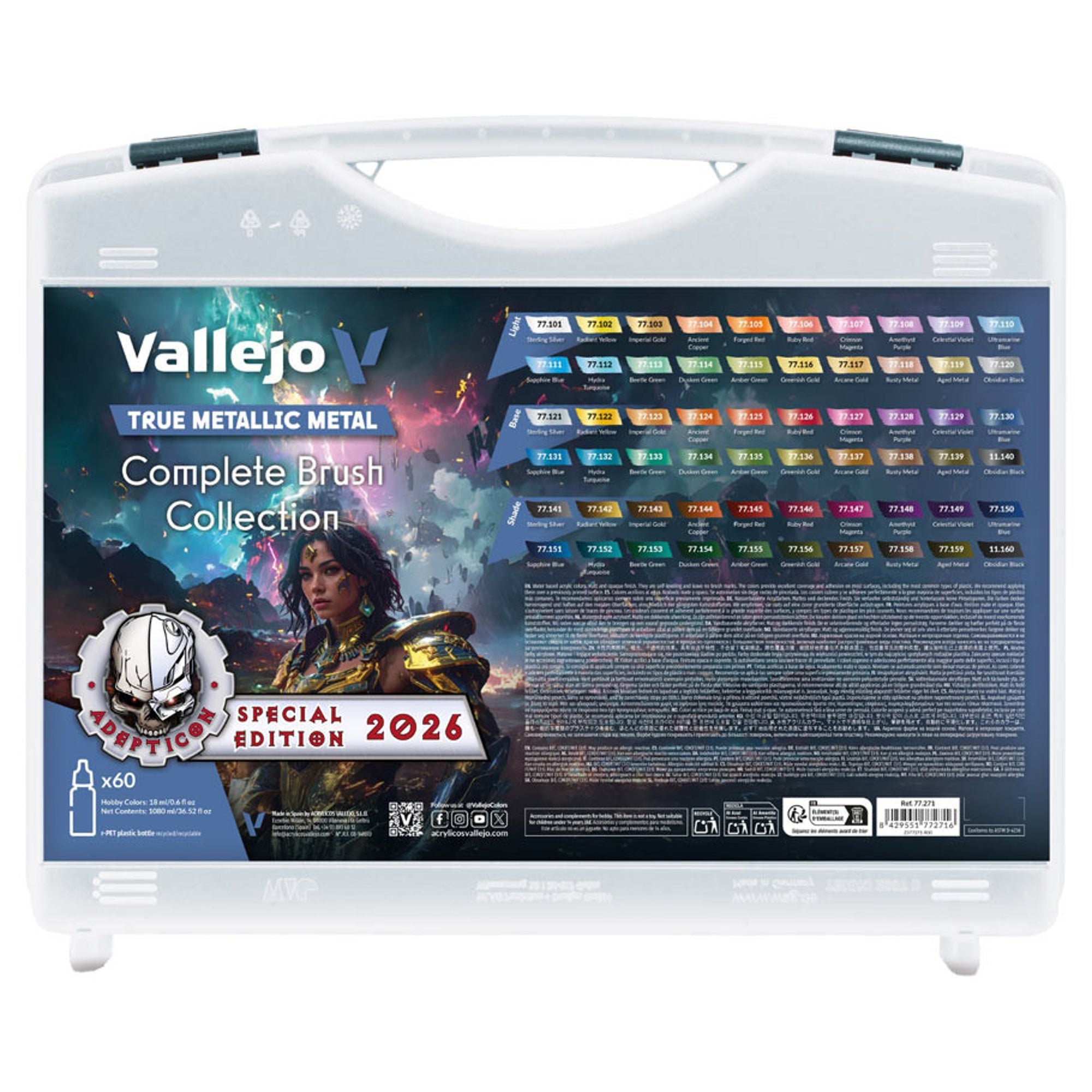 Vallejo True Metallic Metal Complete Brush Collection Adepticon 2026