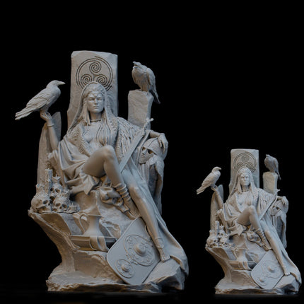 The Morrigan Goddess of Fate War and Death - Rescale