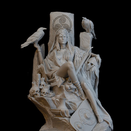 The Morrigan Goddess of Fate War and Death - Rescale