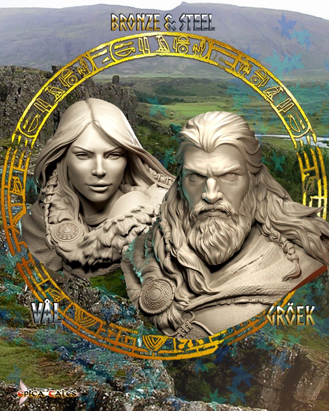 Bronze & Steel: Vål & Gröek Mini Busts Pack