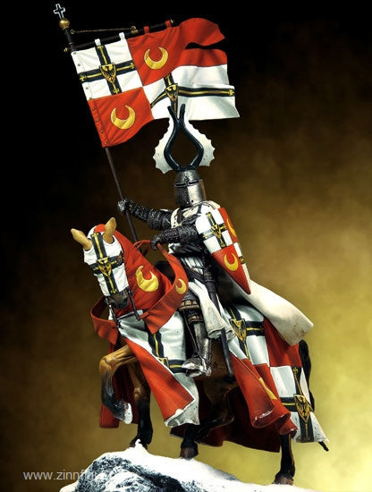 Teutonic Knight with Flag XIV Century