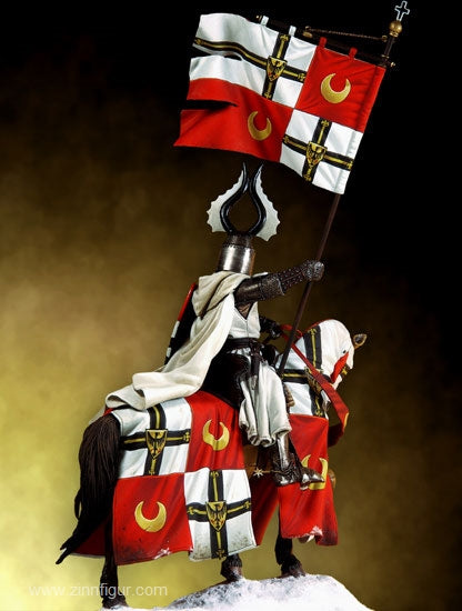 Teutonic Knight with Flag XIV Century