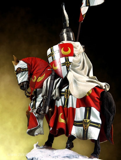 Teutonic Knight with Flag XIV Century