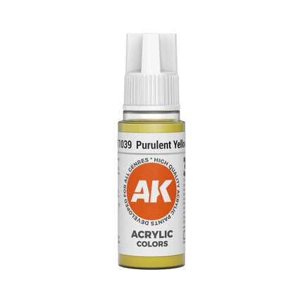 AK Interactive 3G Acrylic Purulent Yellow 17ml