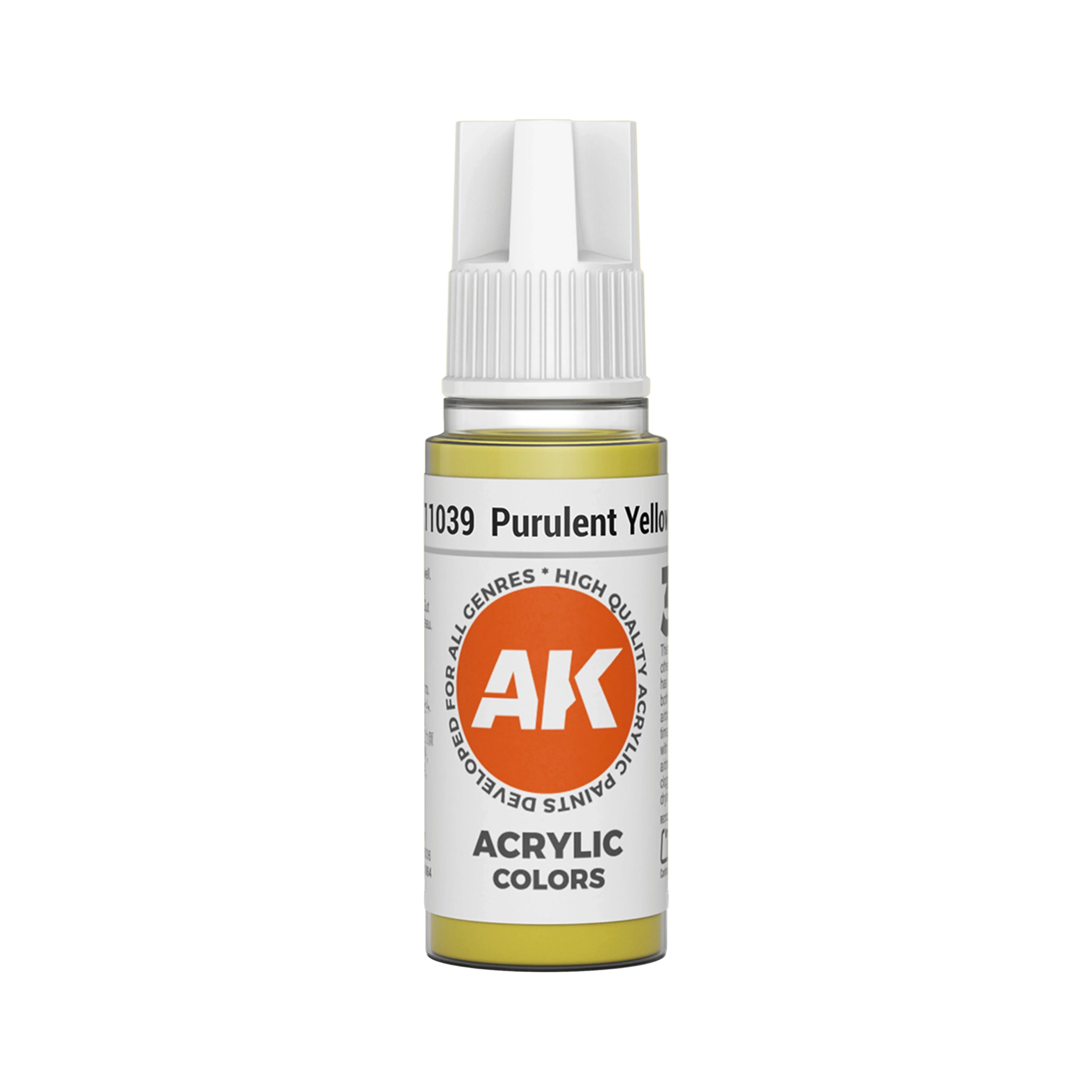 AK Interactive 3G Acrylic Purulent Yellow 17ml