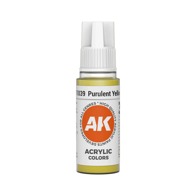 AK Interactive 3G Acrylic Purulent Yellow 17ml