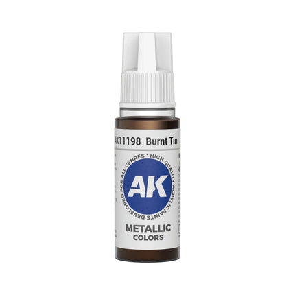 AK Interactive 3G Acrylic Burnt Tin 17ml