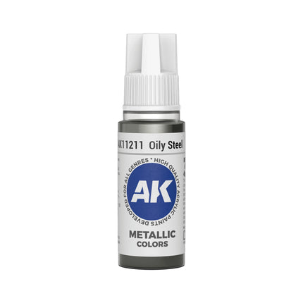 AK Interactive 3G Acrylic Oily Steel 17ml