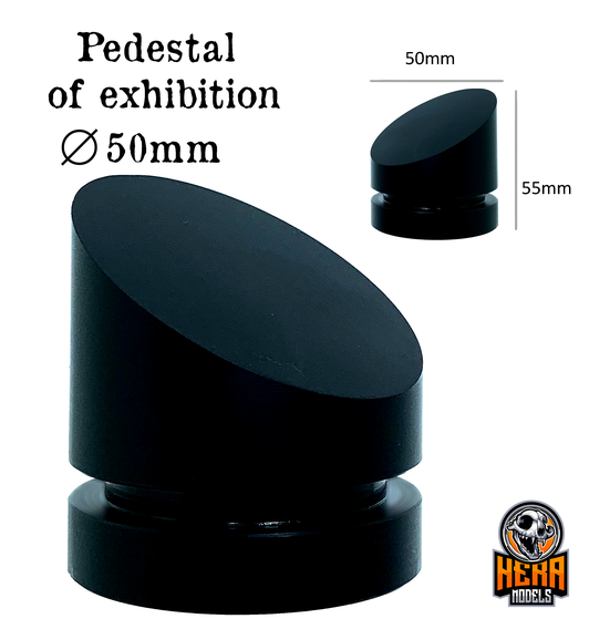 Round Bust Plinth, Plastic 50mm