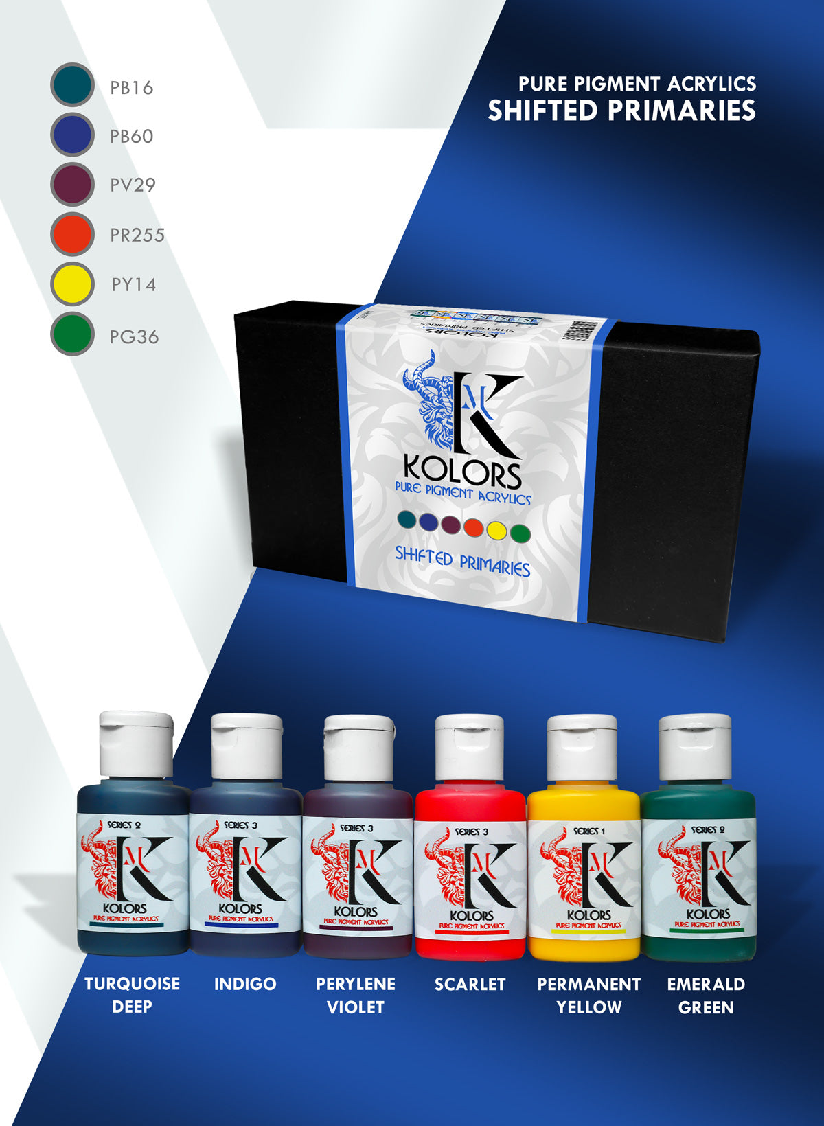 Kimera Kolors Pure Pigments Expansion Set 2: Shifted Primaries