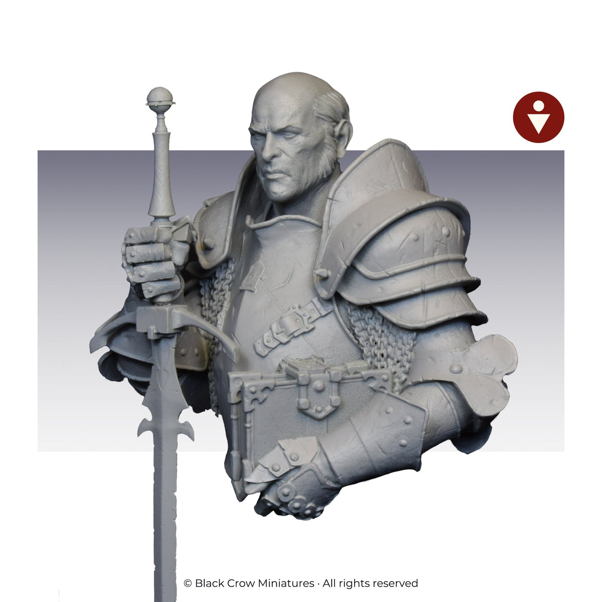 Uther bust by Black Crow Miniatures
