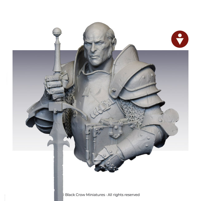 Uther bust by Black Crow Miniatures