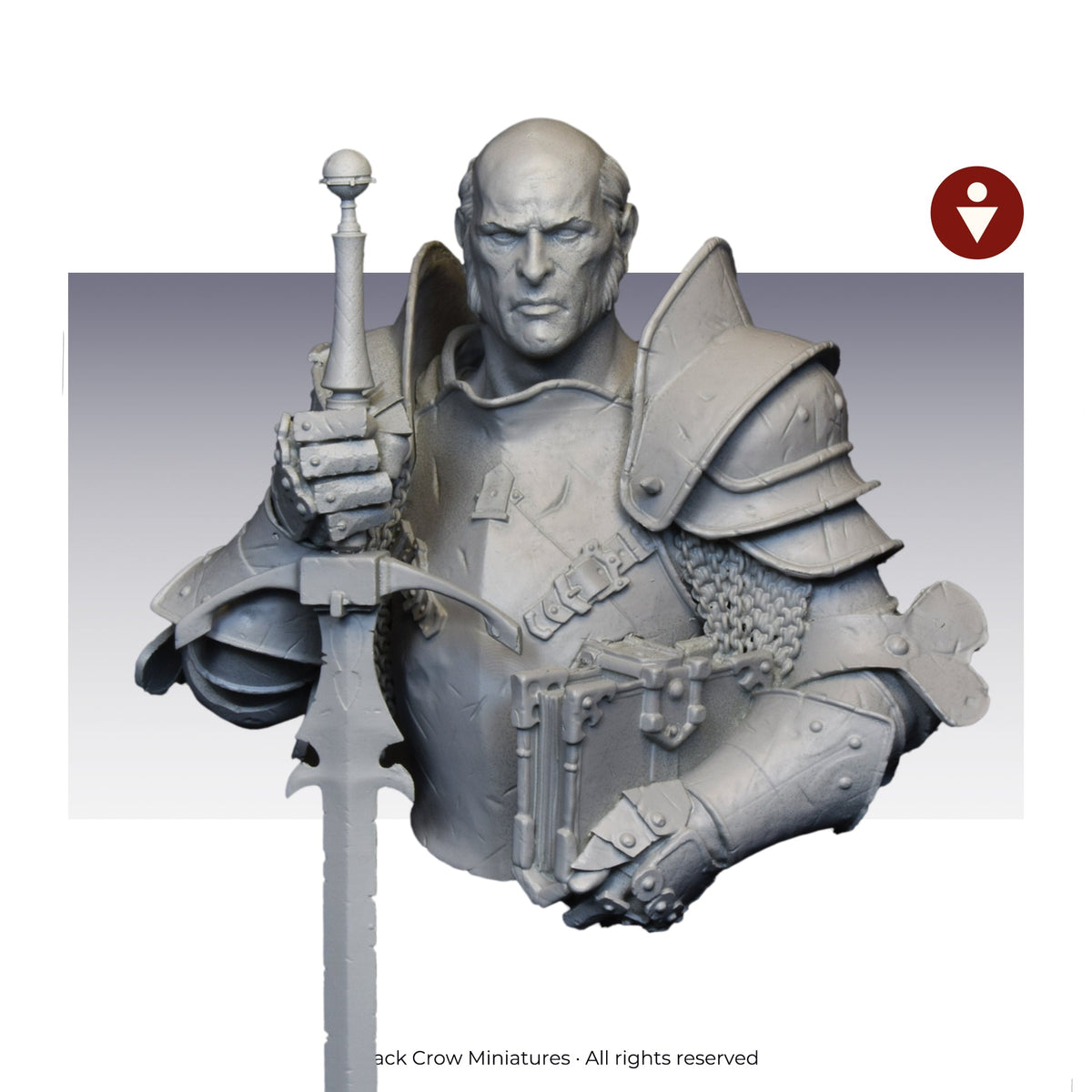 Uther bust by Black Crow Miniatures
