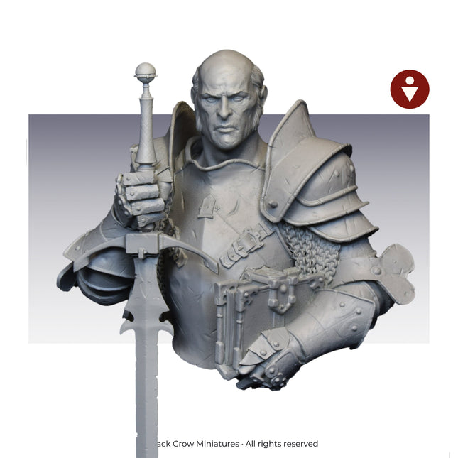 Uther bust by Black Crow Miniatures