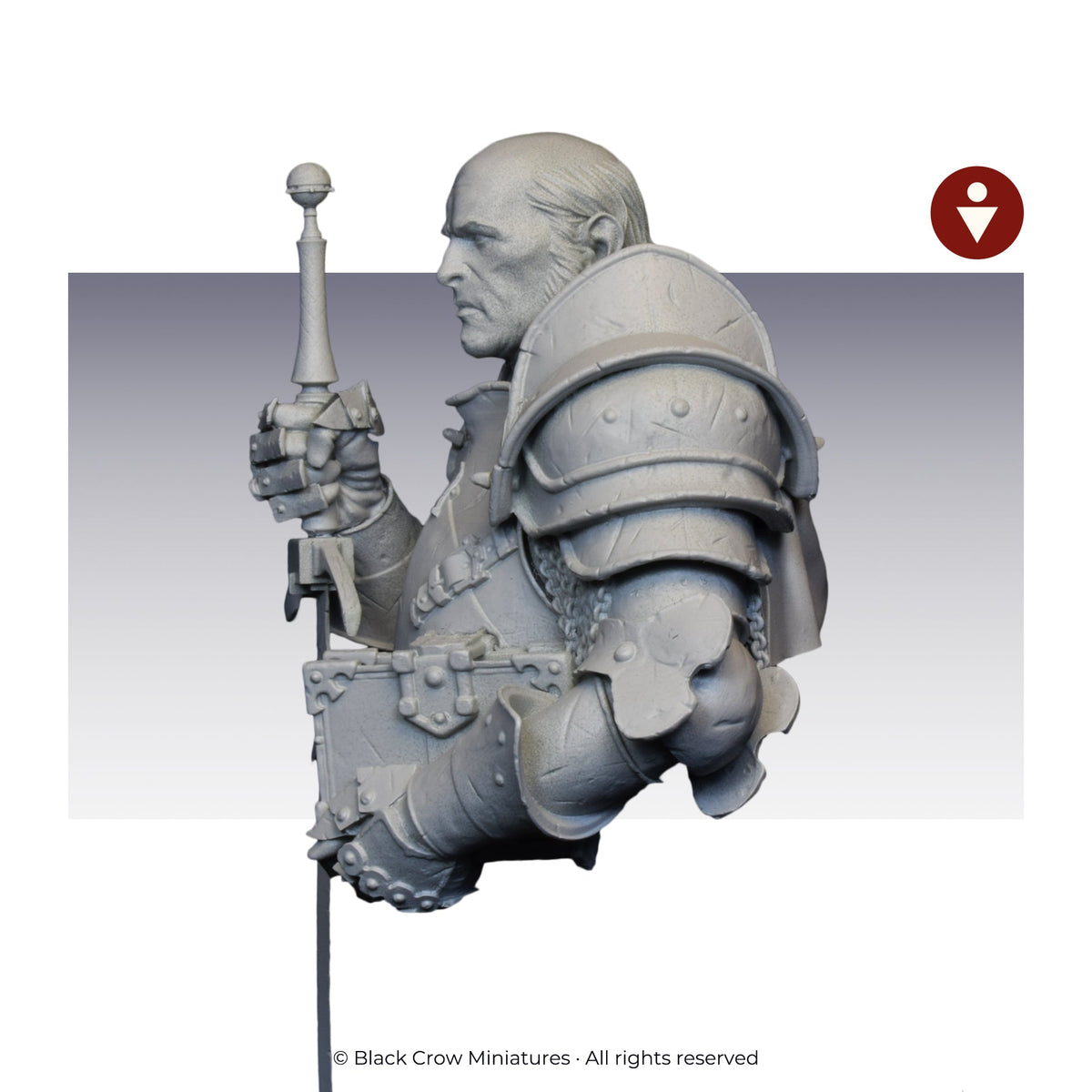 Uther bust by Black Crow Miniatures