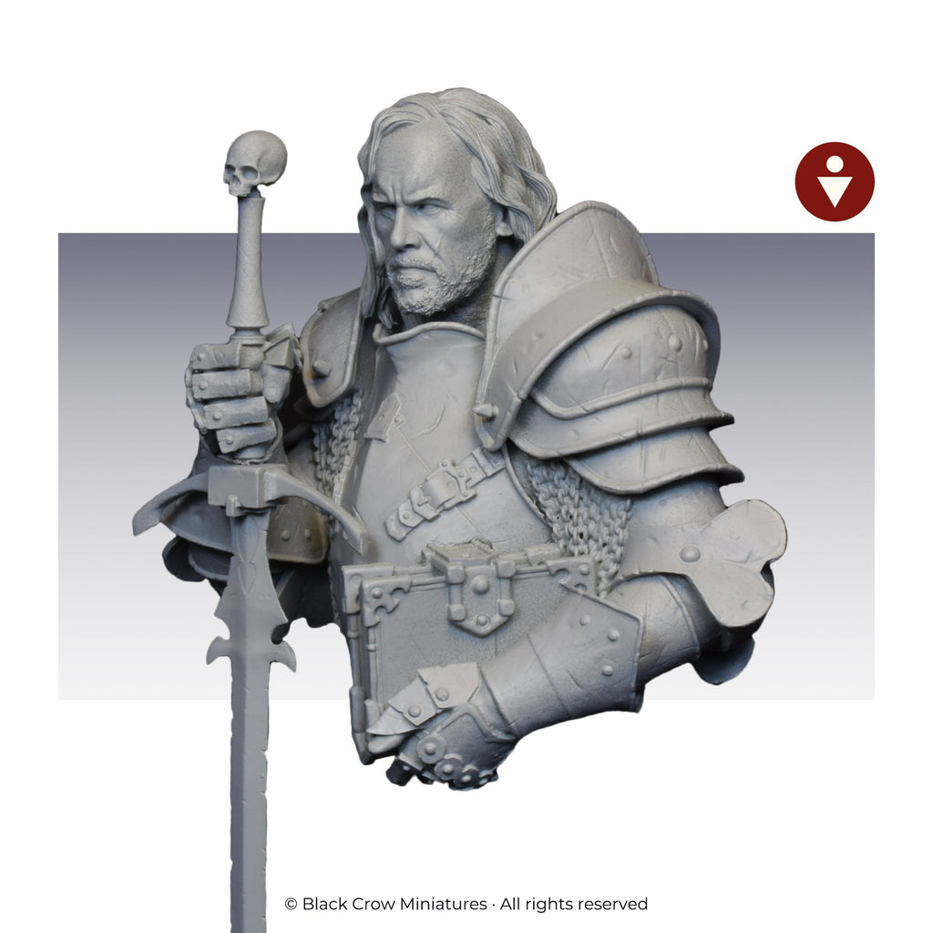 Uther bust by Black Crow Miniatures