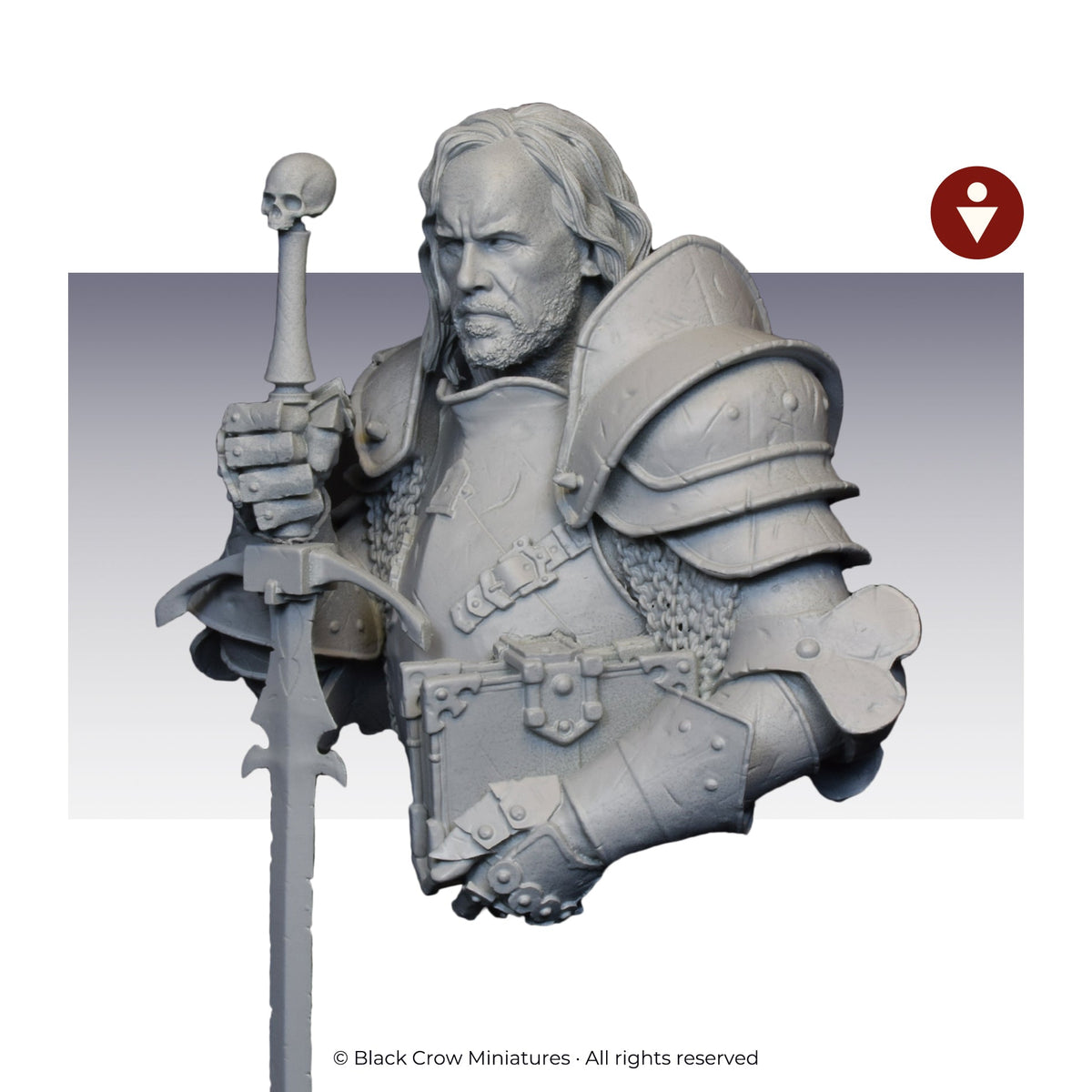 Uther bust by Black Crow Miniatures