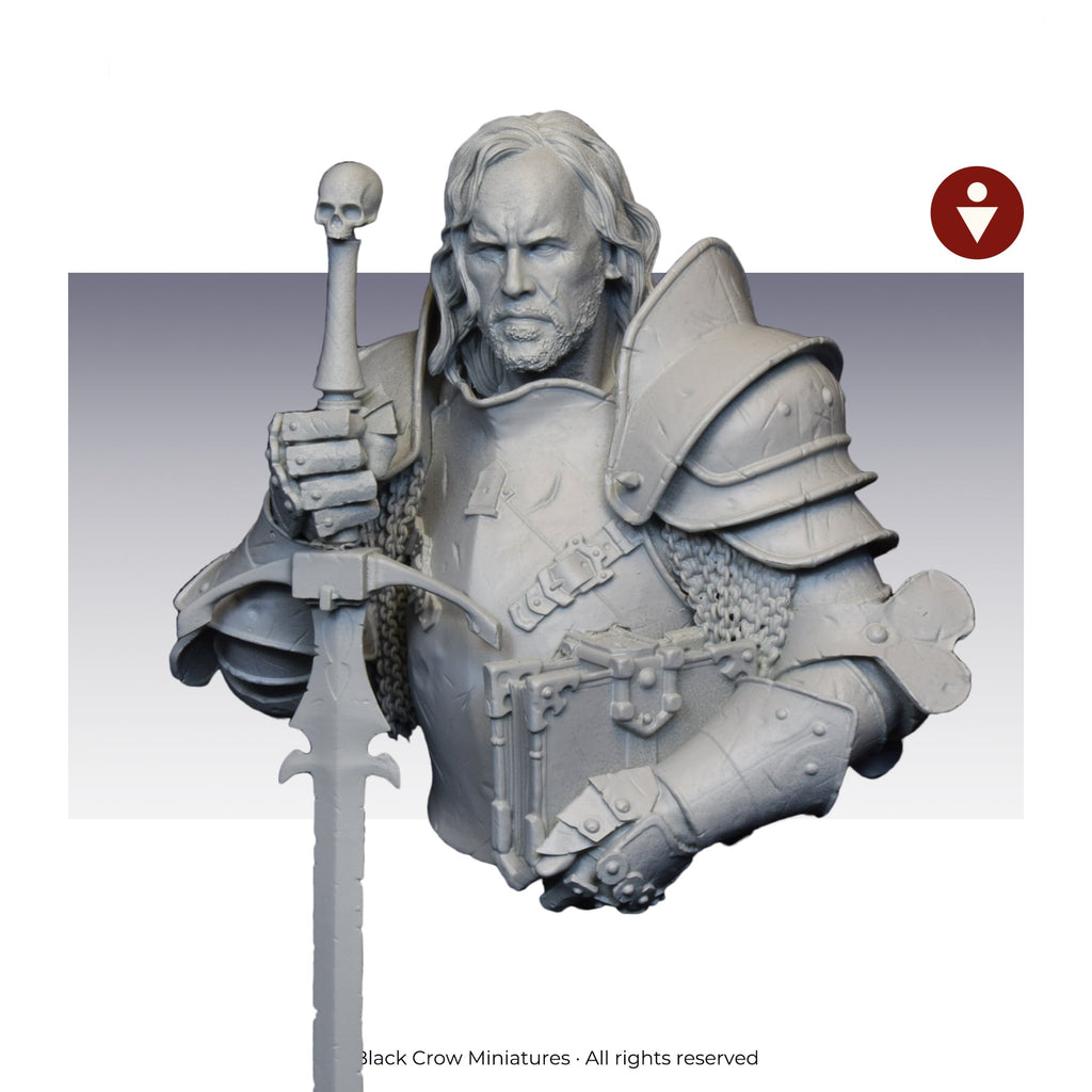 Uther bust by Black Crow Miniatures