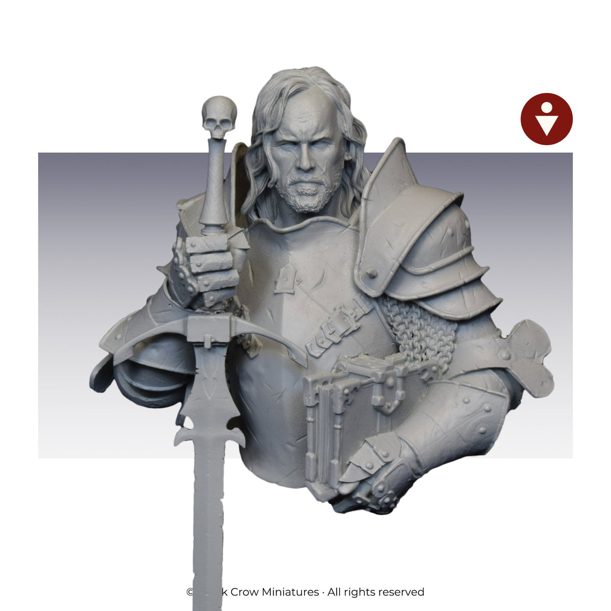 Uther bust by Black Crow Miniatures