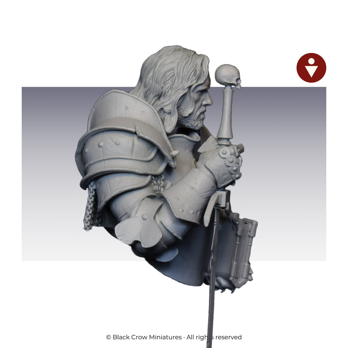 Uther bust by Black Crow Miniatures