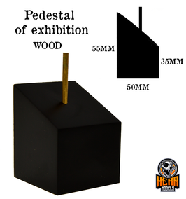 Square Bust Plinth with Pin, Composite 50mm