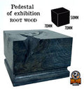 Square Pedestal Plinth, Blue Wood 70mm