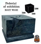 Square Pedestal Plinth, Blue Wood 70mm