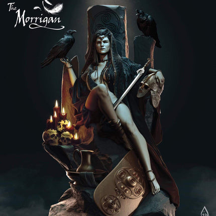 The Morrigan Goddess of Fate War and Death - Rescale