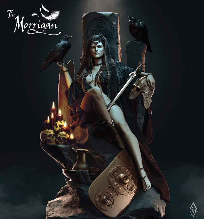 The Morrigan Goddess of Fate War and Death - Rescale