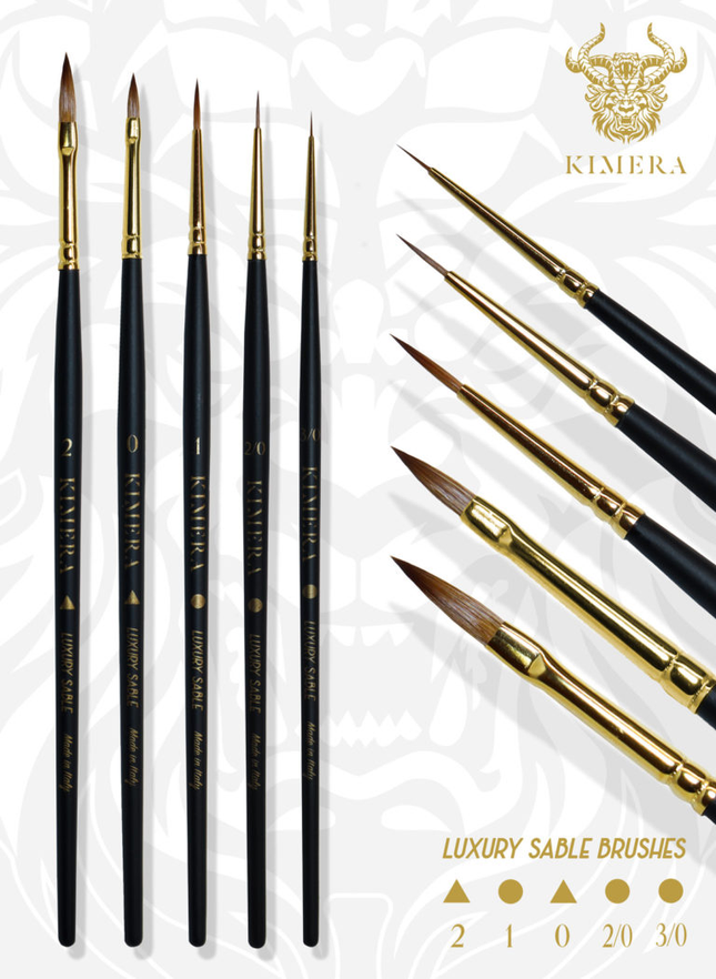 Kimera Luxury Brushes Set - Kolinsky 5 brushes