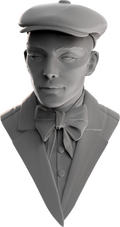 Beret Man Academic Bust