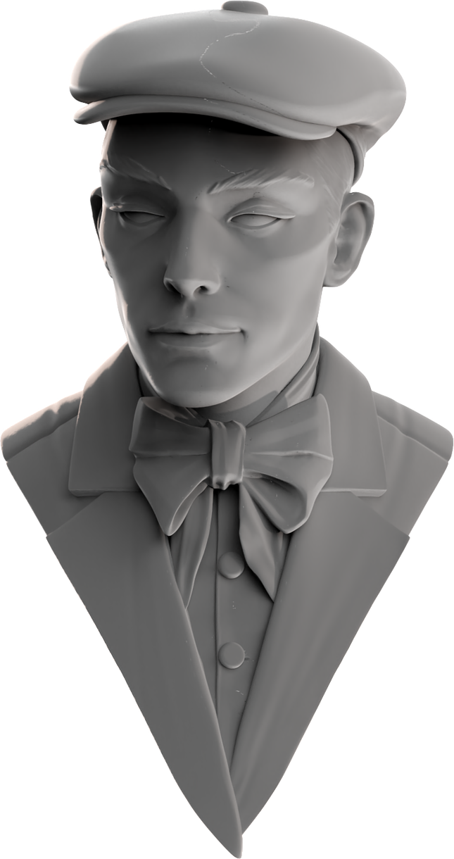 Beret Man Academic Bust