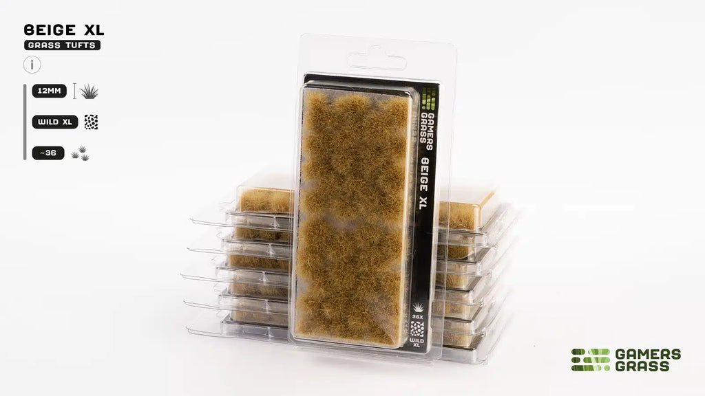 Gamers Grass Beige XL 12mm Tuft - Wild