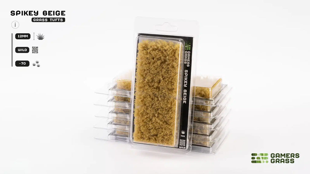 Gamers Grass Spikey Beige XL 12mm Tuft - Wild