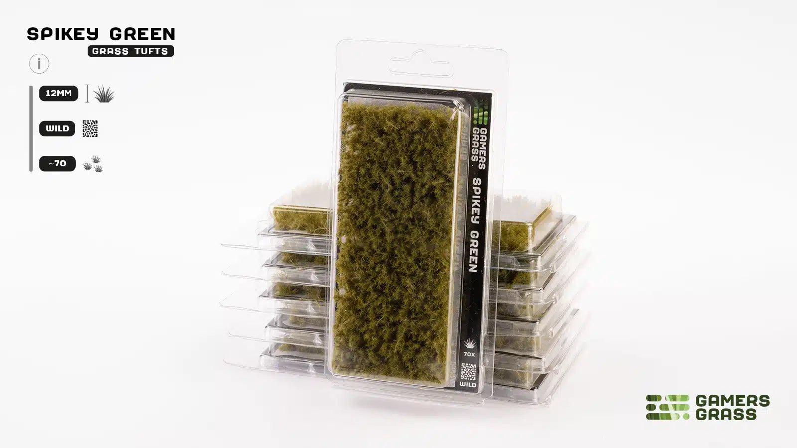 Gamers Grass Spikey Green XL 12mm Tuft - Wild