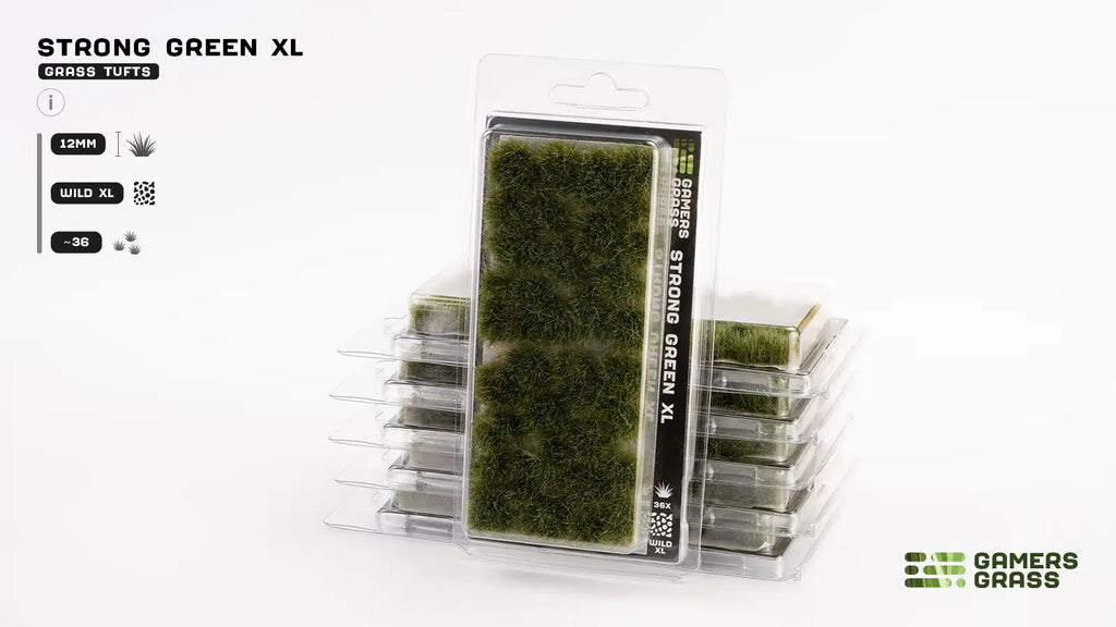 Gamers Grass Strong Green XL 12mm Tuft - Wild
