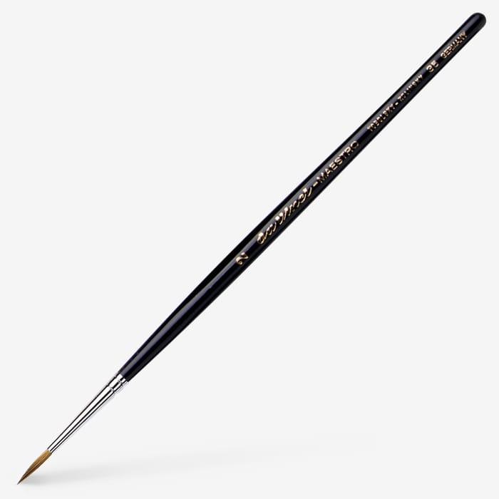 Da Vinci Watercolor Series 35 Maestro Kolinsky Brush - Long Tapered Round, Short Handle