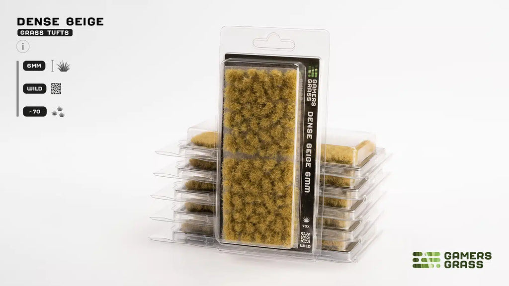 Gamers Grass Dense Beige 6mm Tuft - Wild