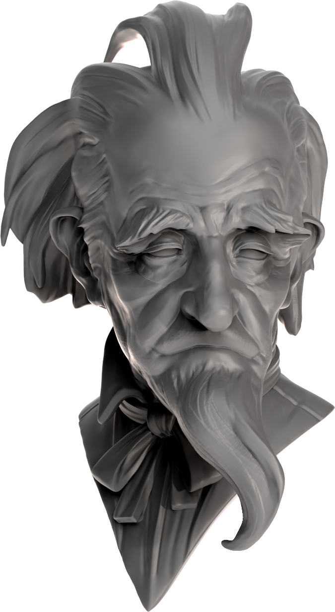 Old Man Academic Bust