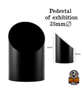 Round Bust Plinth with Pin, Plastic 35mm
