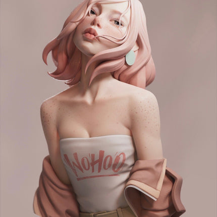 Kumi bust by Neko Galaxy, painted box art