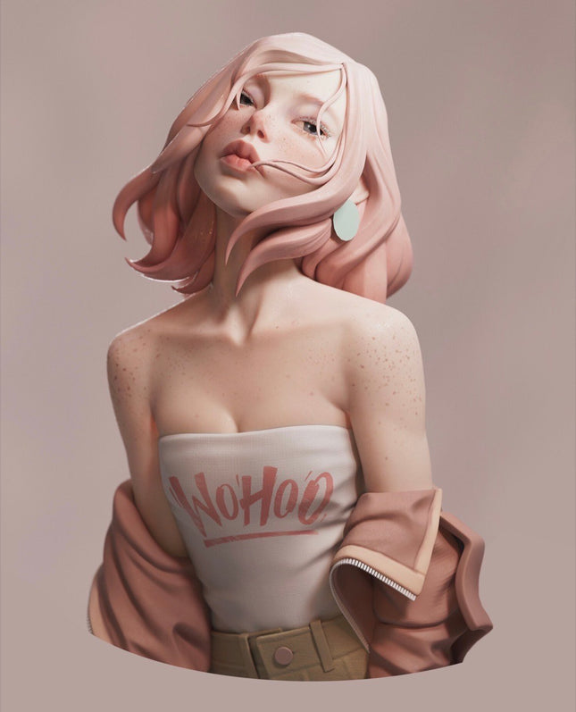 Kumi bust by Neko Galaxy, painted box art