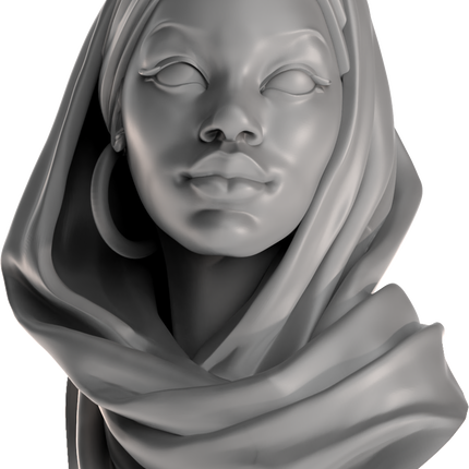 Muse in Scarf Academic Bust