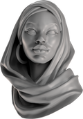 Muse in Scarf Academic Bust