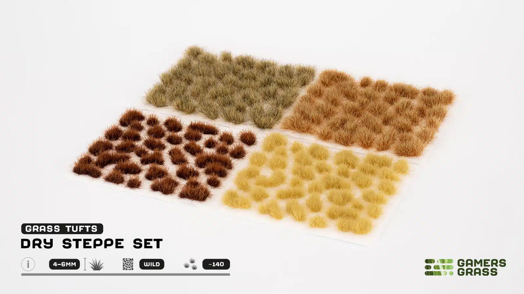 Gamers Grass Dry Steppe Tuft Set - Wild