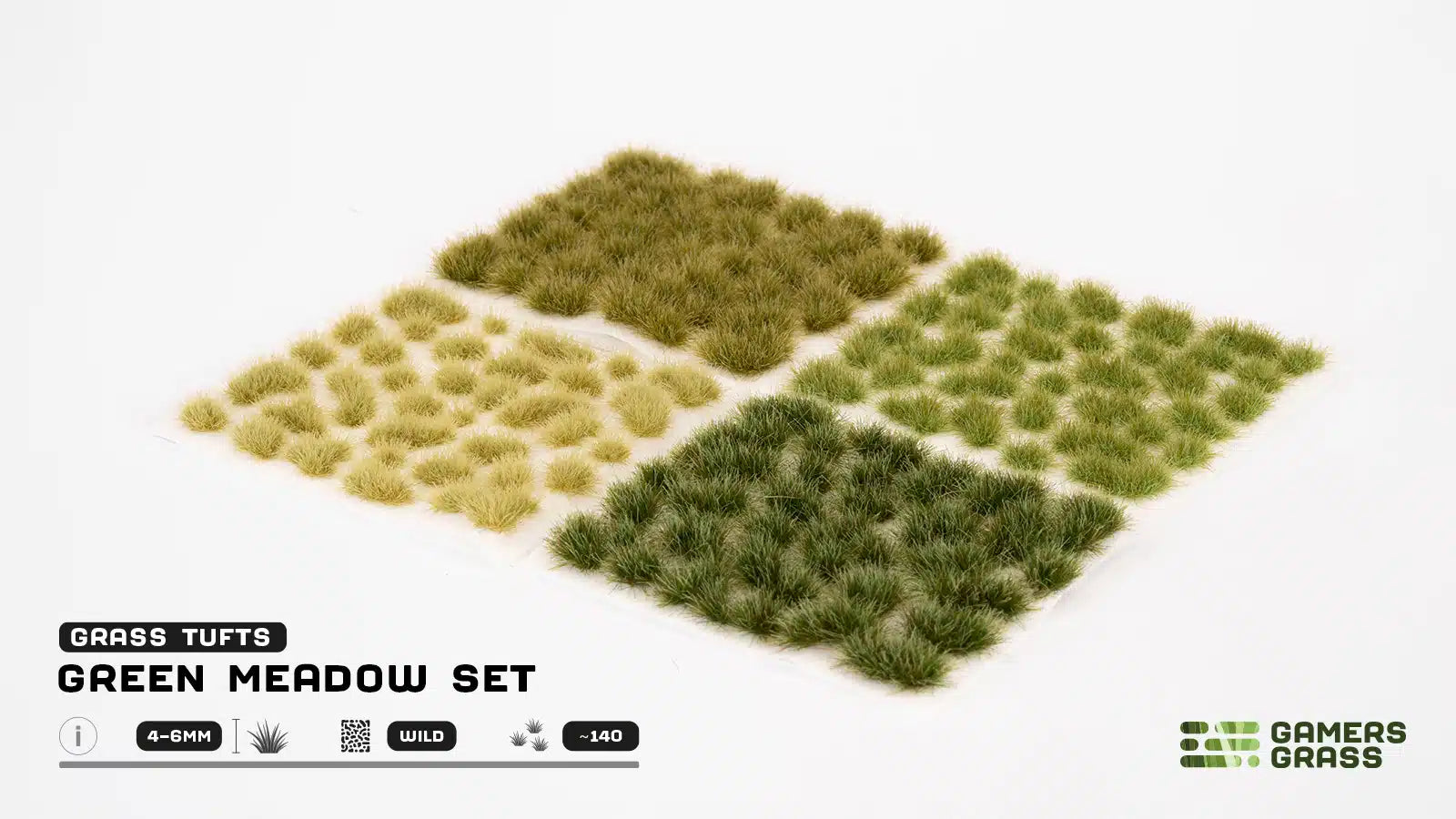 Gamers Grass Green Meadow Tuft Set - Wild