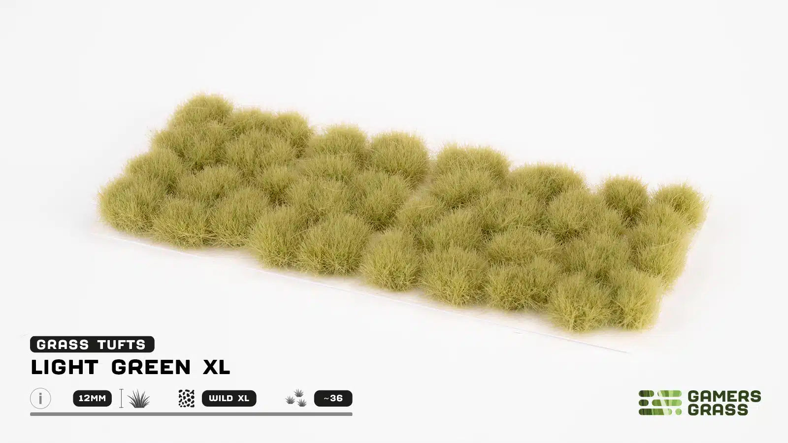Gamers Grass Light Green XL 12mm Tuft - Wild