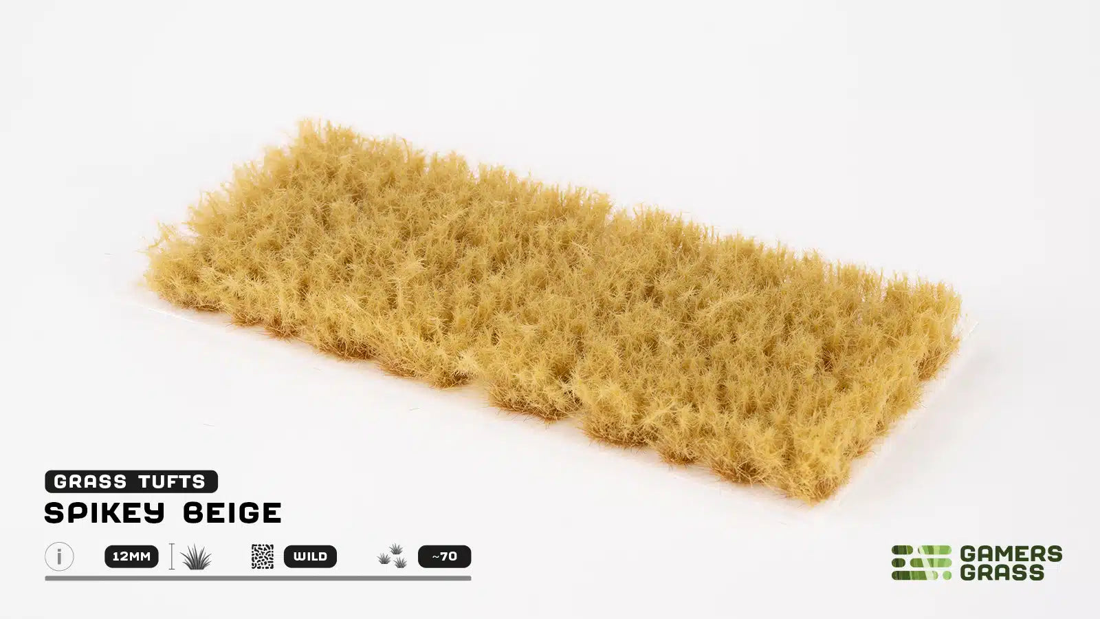 Gamers Grass Spikey Beige XL 12mm Tuft - Wild