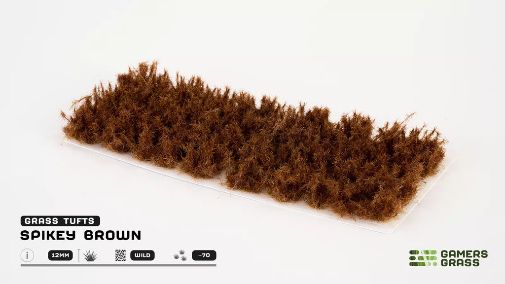 Gamers Grass Spikey Brown XL 12mm Tuft - Wild