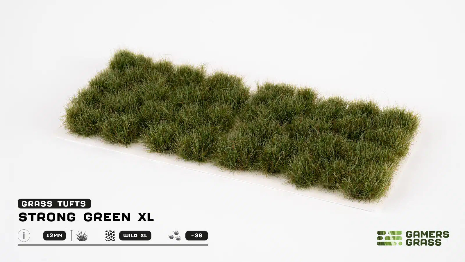 Gamers Grass Strong Green XL 12mm Tuft - Wild